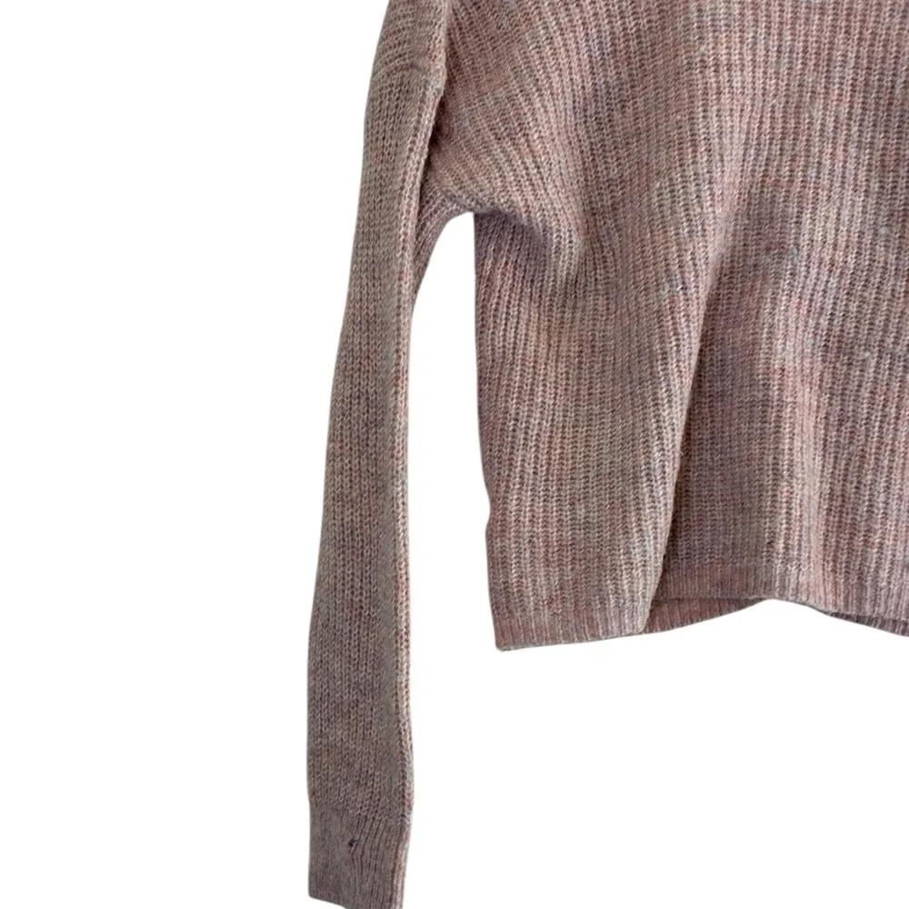 Old Navy | Pink knit wool blend cropped button front chunky cardigan